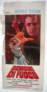 Póster de película italiana de Demoni di Fuoco años 60 - Imagen 1 de 2