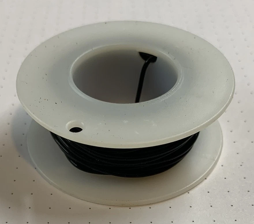 22 Gage Teflon Coated Stranded Wire, 20 ft, Black, per MIL-W-16878/4 - Image 1 of 1