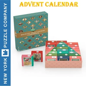 Janet Hill CALENDARIO DE ADVIENTO New York Puzzle Co 24 Mini Rompecabezas NPZJH2240 - Imagen 1 de 5