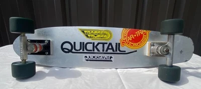 Vintage 1977 Quicksilver Skateboard (1st Edition) w/ Original Tracker Trucks - Image 1 of 4