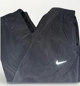 Nike Dri Fit Essential Uomo XL Pantaloni da Corsa Nero Riflettente Cerniera Caviglia - Foto 1 di 10
