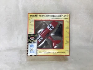 Model Power Diecast Metal Historical Postage Stamp Airplane #5349 Fokker DR.1 - Picture 1 of 4