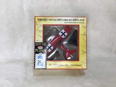 Model Power Diecast Metal Historical Postage Stamp Airplane #5349 Fokker DR.1 - Image 1 of 4