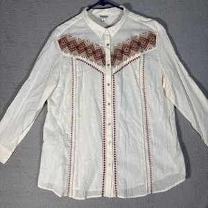Neu mit Etikett Wutanfall Damengröße XXL leichtes Button-Down-Top Western Cowgirl Rodeo Ranch - Bild 1 von 17