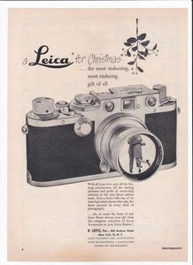 Leica Cameras For Christmas Most Endearing Gift Of All Vintage Print Ad 1953 - Picture 1 of 3