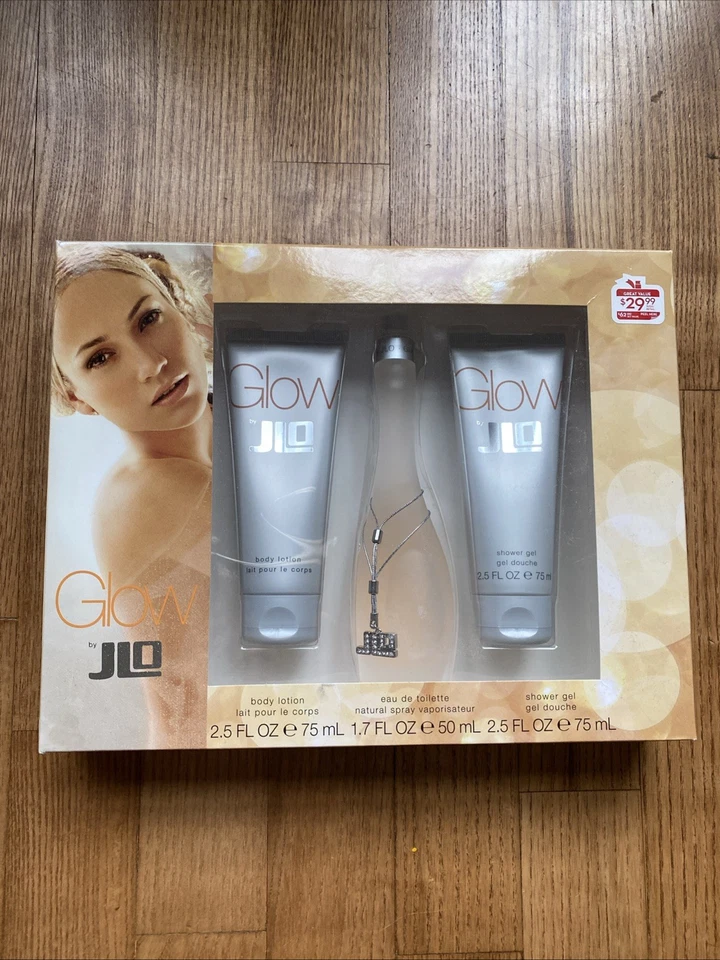 Glow JLO 3 Piezas Set de Regalo Loción Corporal Eau de Toilette Perfume Gel de Ducha Coty Nuevo en Caja Foto 1 de 4