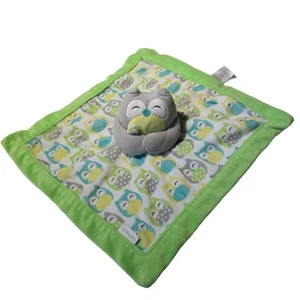 Carters Eule Plüsch Lovey Sicherheitsdecke Schnuller limettengrün - Bild 1 von 7