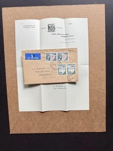 Rhodesia & Nyasaland 1955 FDC +Victoria Falls Centenary #SG16-17 +Letter +16a? - Picture 1 of 2