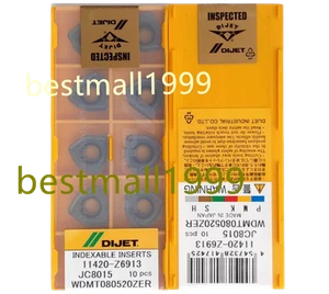 10PCs/Box New WDMT080520ZER JC8015 DIJ-ET Carbide Inserts CNC Blade - Picture 1 of 4