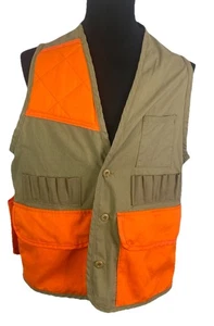 SafTbak Hunting Vest Mens Large Blaze Orange Shooting Shell Holder Shoulder Pad - Picture 1 of 10