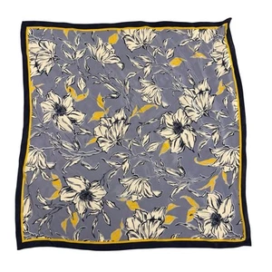 Halogen Women's 100% Silk Square Floral Scarf Wrap 21” x 21” - Picture 1 of 4