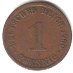 1906 A ONE PFENNIG FROM ALEMANIA ~ LO CALIFICAS ~ POR FAVOR MIRA EL ESCANEO stk g 7 - Imagen 1 de 4
