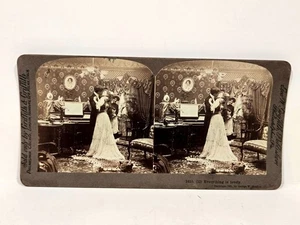 Tarjeta Stereoview 1901 2410 #12, "Todo es encantador", humor doméstico - Imagen 1 de 3