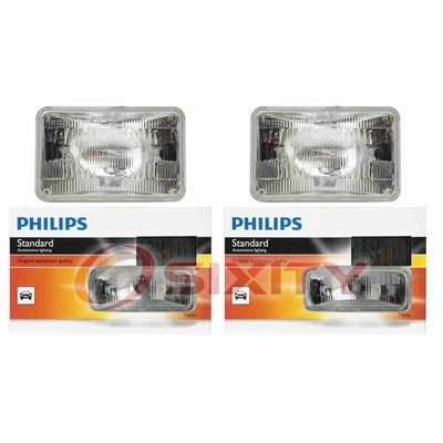 2 pc Philips High Beam Headlight Bulbs for Peugeot 504 604 1977-1984 br - Image 1 of 4