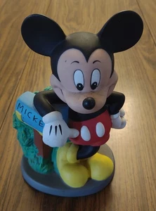 Vinyl PVC BANK Walt Disney's Mickey Mouse Leaning on Mail Box Piggy Bank - Picture 1 of 3
