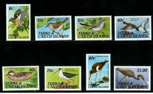 Turks- und Caicosinseln 1990 - Vögel - Set mit 8 Briefmarken - Scott #859-66 - postfrisch - Bild 1 von 1