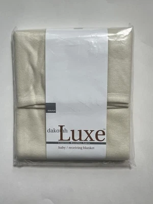 Manta de recepción de bebé de microfibra marfil Luxe marca Dakotah nueva con etiquetas Foto 1 de 2