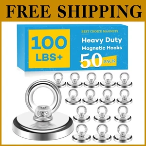 Strong Magnetic Hooks 100 LB Capacity - Picture 1 of 9