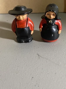 Vintage 2 Amish Man & Woman Japan Salz und Pfefferstreuer, Gusseisen, RAR! - Bild 1 von 1