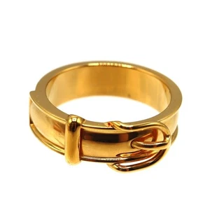 Hermes Sangle Bufanda Anillo Oro Metal 2.0cm 0.79in Usado - Imagen 1 de 9