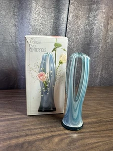 Murano Style Art Glass Four Fingers Stretch Swirl Centerpiec Light Blue Venetian - Picture 1 of 16