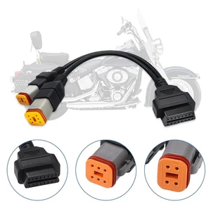 For Harley 16 Pin to 4 Pin 6 Pin Motorcycle OBD Cable Diagnostic Tool Scanner - Picture 1 of 9