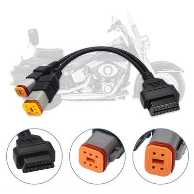 Escáner herramienta de diagnóstico cable OBD de motocicleta de 16 pines a 4 pines de 6 pines Foto 1 de 4