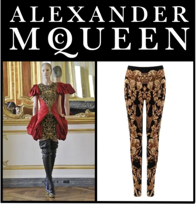 Alexander McQueen A/W 2010 'Angels & Demons' Wool-Silk Leggings, Medium - Image 1 of 4