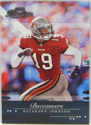 2002 Playoff Prestige Football - #140 Tampa Bay Buccaneers - KEYSHAWN JOHNSON - Image 1 of 2