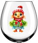 x12 Baby Chick christmas glass vinyl decal stickers Colour qw10