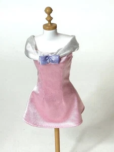 *VESTIDO BARBIE Rosa DE COLECCIÓN AÑOS 80 Con Lazo Correas para el Hombro ETIQUETA ROSA - Imagen 1 de 3