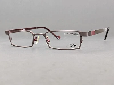 Monturas rectangulares para gafas OGI 2222 968: rojo oscuro brillante y gris / 45-20-135 Foto 1 de 4