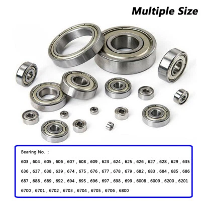Deep Groove Ball Bearing Miniature Shielded Bearing Code 6 Series Bore 2 to 40mm