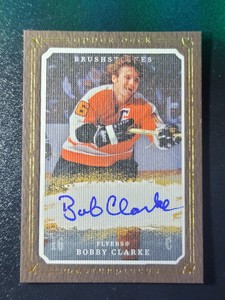 Bobby Clarke 2008 UD Masterpieces Brushstrokes Brown Auto 