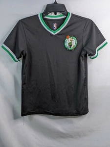 Boston Celtics Jersey Shirt Boys Medium Black Green Short Sleeve NBA Polyester - Picture 1 of 10