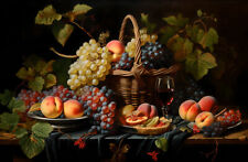 Home Art Wall Decor Classical Still Life Fruit Oil Painting Printed On Canvas 01