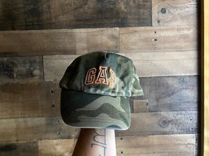 GAP Camo Hat Kids Youth Green Orange White Sewn Cap Boys Girls Outdoors One Size - Picture 1 of 5