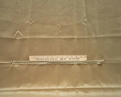 Fabric Faux Silk Textured Goldtone Sheen 58" x 27" Twist Rope Trim 18" Lot of 2  - Image 1 of 4