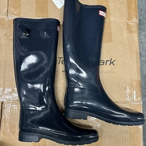 Bota de lluvia alta original Hunter para mujer - azul para mujer 7 - Imagen 1 de 12