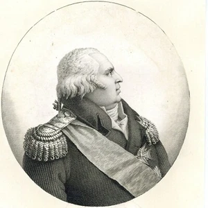 Portrait de Roi Louis XVIII 18 - Gravure originale XVIIIe - Picture 1 of 3