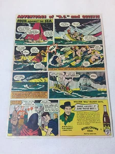 1946 RC Cola Cartoon Anzeigenseite ~ Cowboy Bill Elliott ~ Vier gegen das Meer - Bild 1 von 1