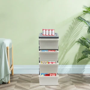Organizador de 4 Cajones Oficina Escuela Móvil Soporte de Almacenamiento Baño Soporte de Maquillaje - Imagen 1 de 22