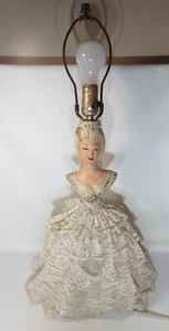 Vintage Marie Antoinette Double Bulb Table Lamp Tested and Working - Picture 1 of 13