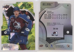 2021-22 Upper Deck Allure Green Rainbow Die-Cut /99 Cale Makar #8
