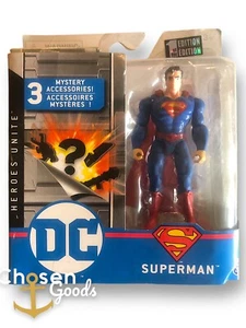 DC Superman Heros Unite 4” Figure 1st Edition 3 Mystery Accessories Spin Master - Picture 1 of 3