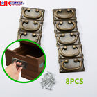 8pcs Vintage Drawer Pull Handles Drop Ring Replacement Cabinet Cupboard Handle