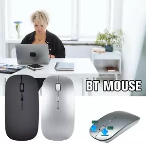 Wireless Optical Mice Games LED Slim RGB Mouse For PC Computer Laptop USH - Picture 1 of 12