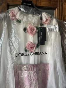 ❤️BNWT Stunning Authentic Dolce And Gabbana Girl Dress 12 - Picture 1 of 13