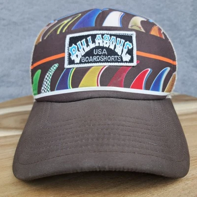 Кепка Billabong с застежкой сзади сетчатая для дальнобойщиков коричневая ретро серфер скейтборд мужская - Изображение 1 из 4