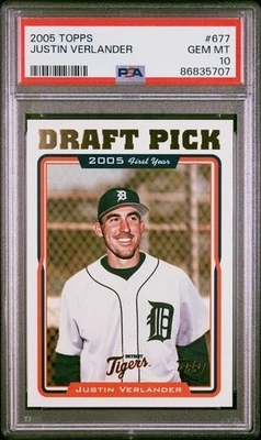 Justin Verlander Topps #677 2005 - PSA 10 Foto 1 de 2